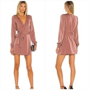 NBD Mauve Long Sleeve Wrap Dress NWT!